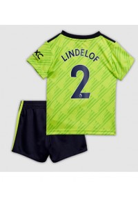 Manchester United Victor Lindelof #2 Babytruitje 3e tenue Kind 2022-23 Korte Mouw (+ Korte broeken)